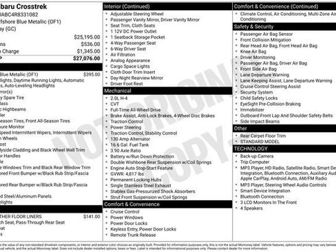 Certified 2024 Subaru Crosstrek 2.0i AWD/4WD image 3