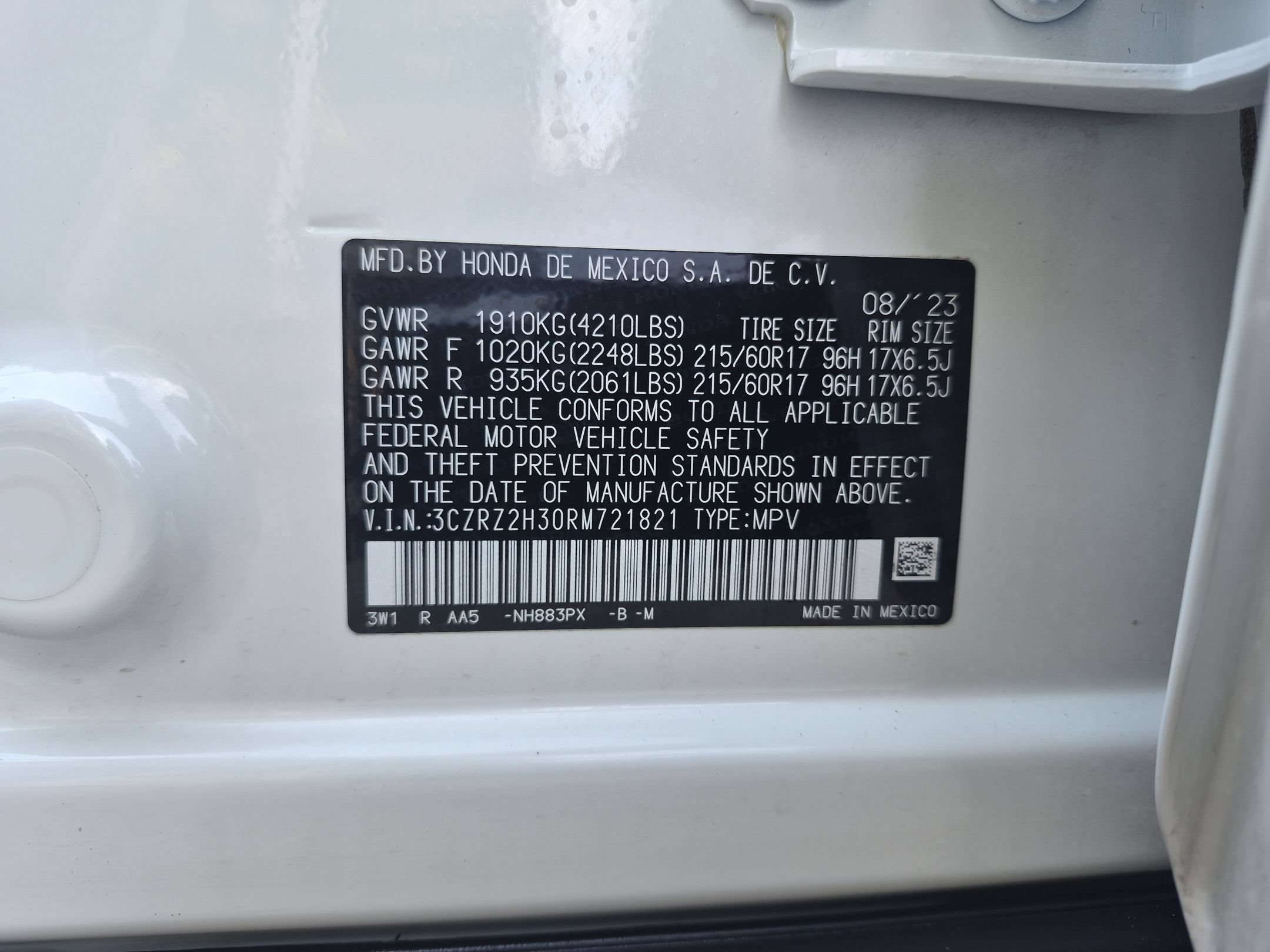 Used 2024 Honda HR-V LX image 33