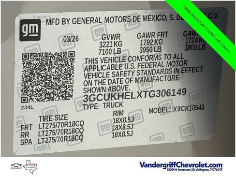 New 2026 Chevrolet Silverado 1500 ZR2 AWD/4WD image 23