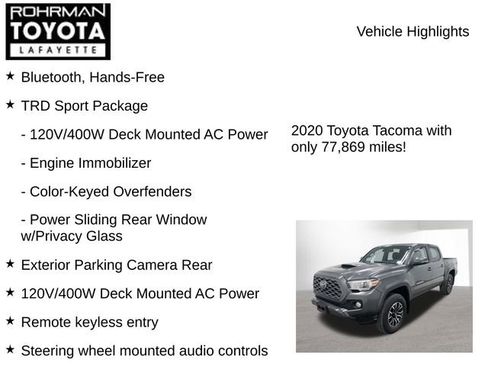 Used 2020 Toyota Tacoma TRD Sport AWD/4WD image 7