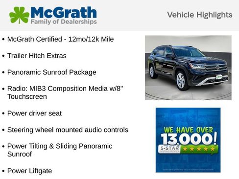 Used 2023 Volkswagen Atlas SE w/ Panoramic Sunroof Package AWD/4WD image 6
