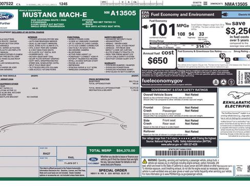 Used 2022 Ford Mustang Mach-E California Route 1 image 2