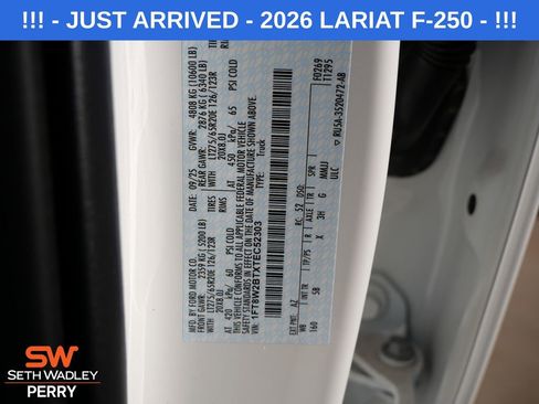 New 2026 Ford F250 Lariat w/ Black Appearance Package image 27