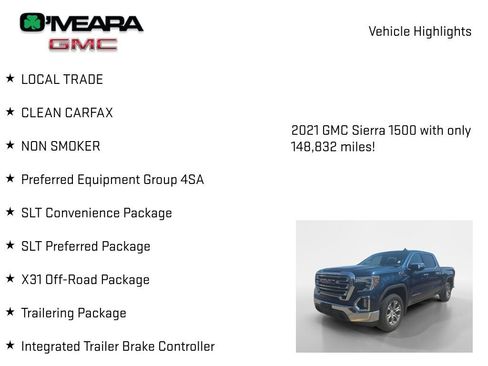 Used 2021 GMC Sierra 1500 SLT w/ SLT Convenience Package AWD/4WD image 8