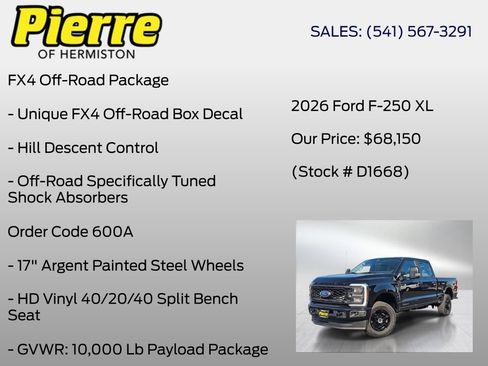 New 2026 Ford F250 XL w/ STX Appearance Package AWD/4WD image 12