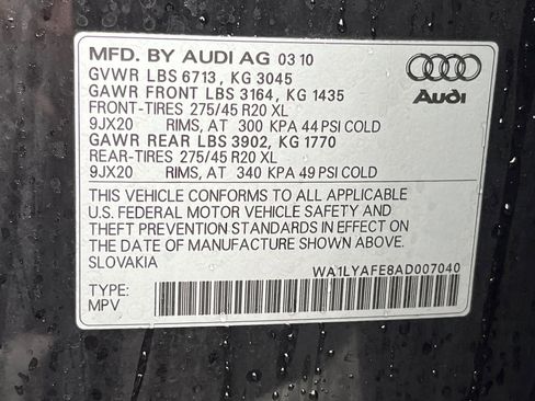 Used 2010 Audi Q7 3.6 Premium Plus image 9