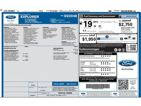 Used 2017 Ford Explorer 4WD image 2
