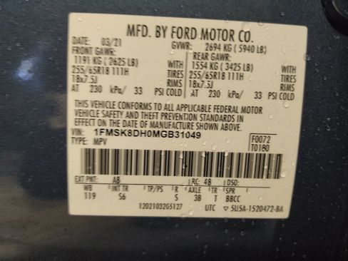 Used 2021 Ford Explorer XLT w/ Equipment Group 202A AWD/4WD image 33