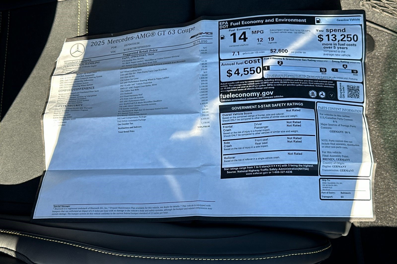 Certified 2025 Mercedes-Benz AMG GT 63 image 29