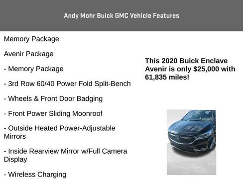 Used 2020 Buick Enclave Avenir w/ Avenir Technology Package AWD/4WD image 8