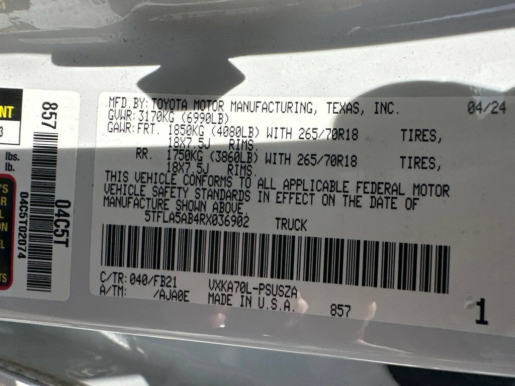 Used 2024 Toyota Tundra SR5 w/ SR5 Convenience Package RWD image 16