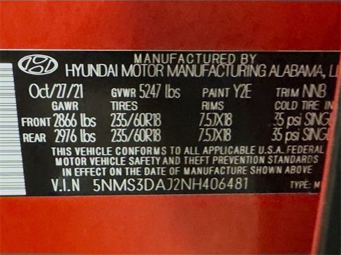 Used 2022 Hyundai Santa Fe SEL w/ Convenience + Premium Package image 14