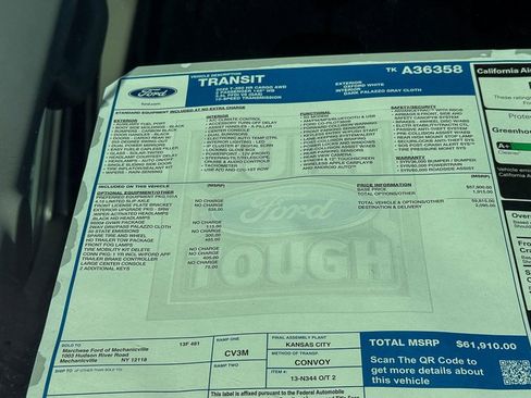 New 2026 Ford Transit 350 148 High Roof AWD w/ Exterior Upgrade Package image 10
