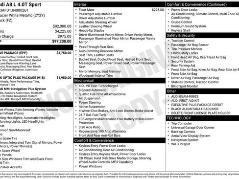 Used 2018 Audi A8 L 4.0T w/ Executive Package image 11