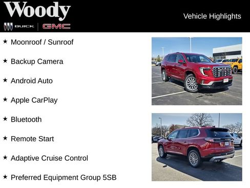 New 2026 GMC Acadia Denali w/ Super Cruise Package image 3