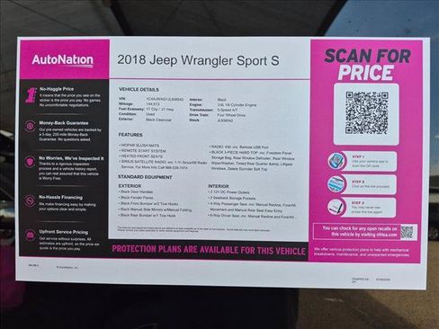 Used 2018 Jeep Wrangler Sport AWD/4WD image 23