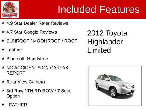 Used 2012 Toyota Highlander Limited image 4