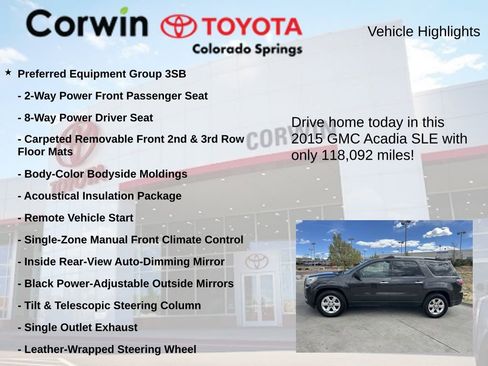 Used 2015 GMC Acadia SLE image 6