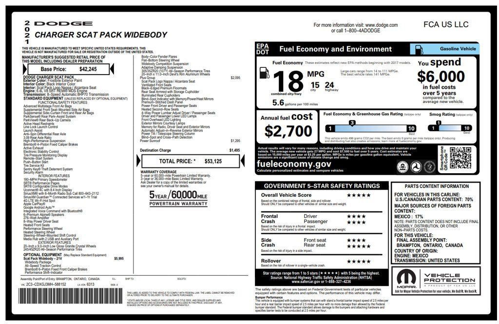 Used 2021 Dodge Charger Scat Pack RWD image 3