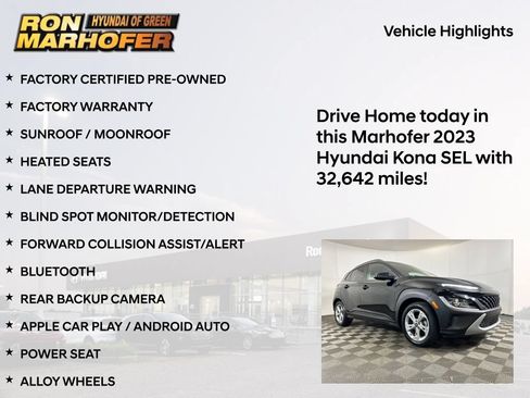 Certified 2023 Hyundai Kona SEL w/ Convenience Package FWD image 16
