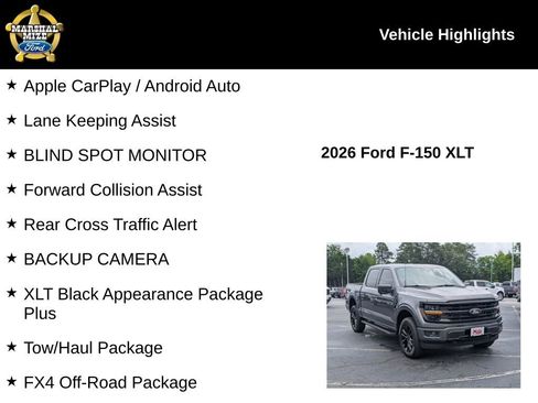 New 2026 Ford F150 XLT w/ Equipment Group 302A MID AWD/4WD image 2