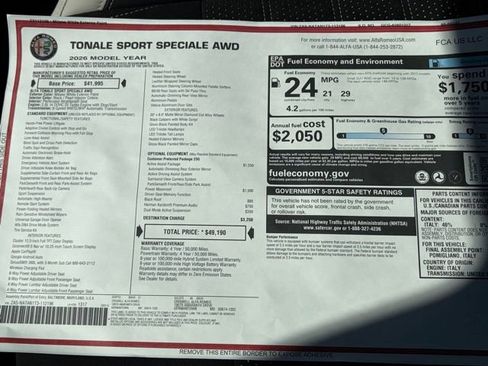 New 2026 Alfa Romeo Tonale w/ Active Assist Package AWD/4WD image 48