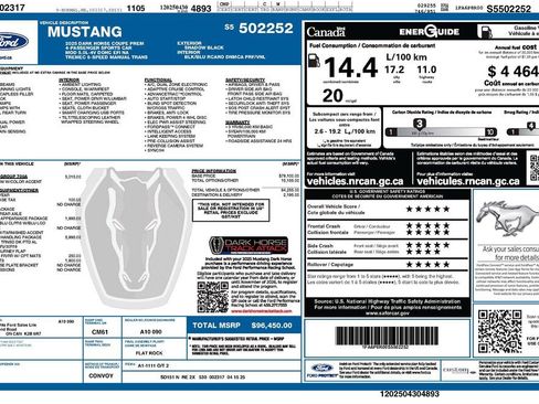 Used 2025 Ford Mustang Dark Horse w/ Dark Horse Handlin Package RWD image 2