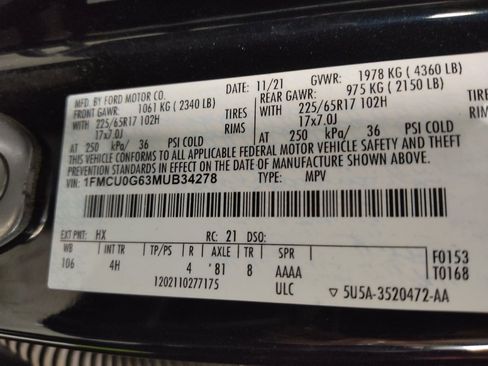 Used 2021 Ford Escape SE w/ Convenience Package FWD image 33
