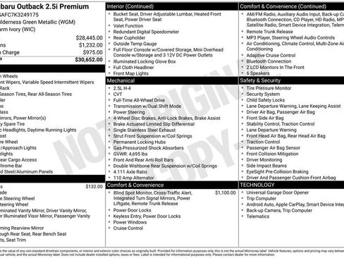 Used 2019 Subaru Outback 2.5i Premium image 36