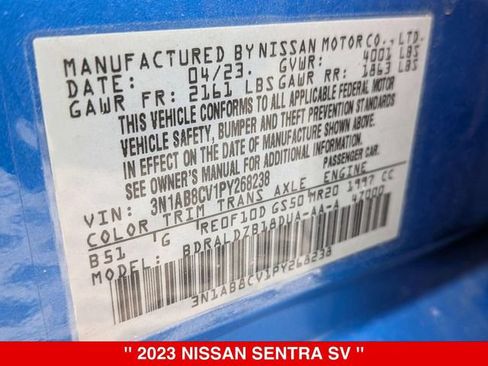 Certified 2023 Nissan Sentra SV FWD image 41
