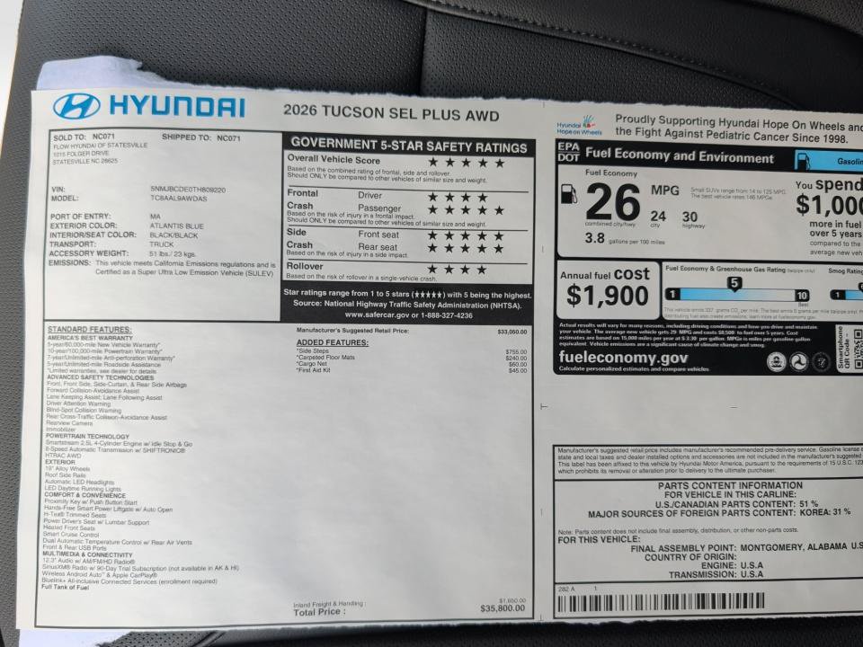 New 2026 Hyundai Tucson SEL Plus AWD/4WD image 33