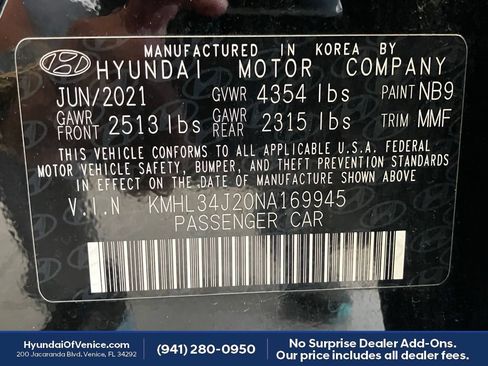 Used 2022 Hyundai Sonata Limited FWD image 15