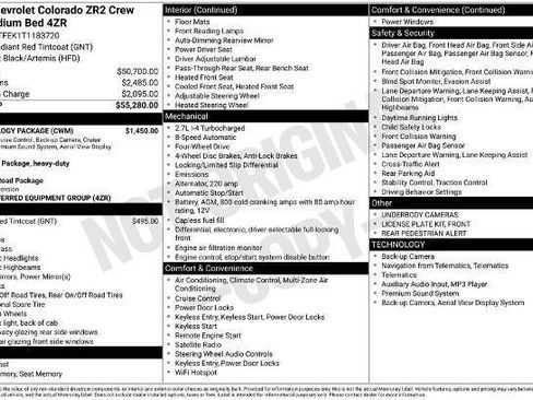 New 2026 Chevrolet Colorado ZR2 w/ Technology Package image 6