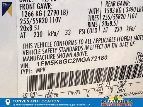 Certified 2021 Ford Explorer ST w/ Equipment Group 401A AWD/4WD image 34