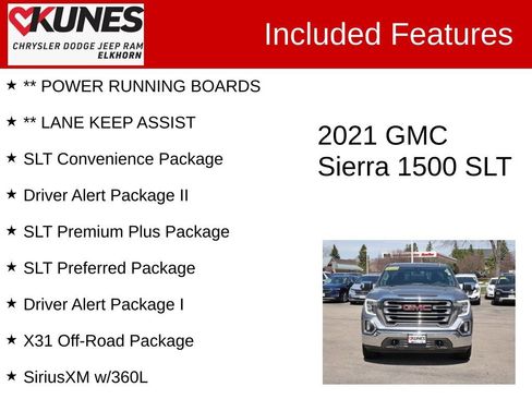 Used 2021 GMC Sierra 1500 SLT w/ SLT Premium Plus Package AWD/4WD image 3