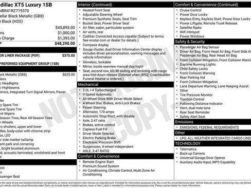 Used 2024 Cadillac XT5 Luxury w/ LPO, Floor Liner Package image 13