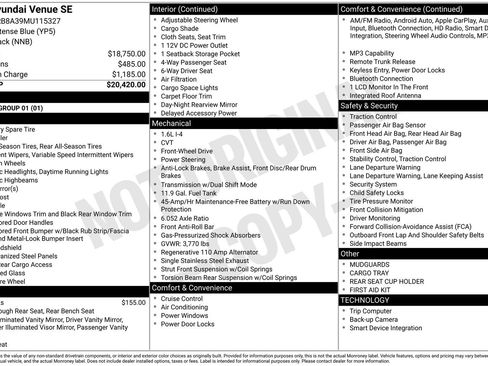 Used 2021 Hyundai Venue SE FWD image 9