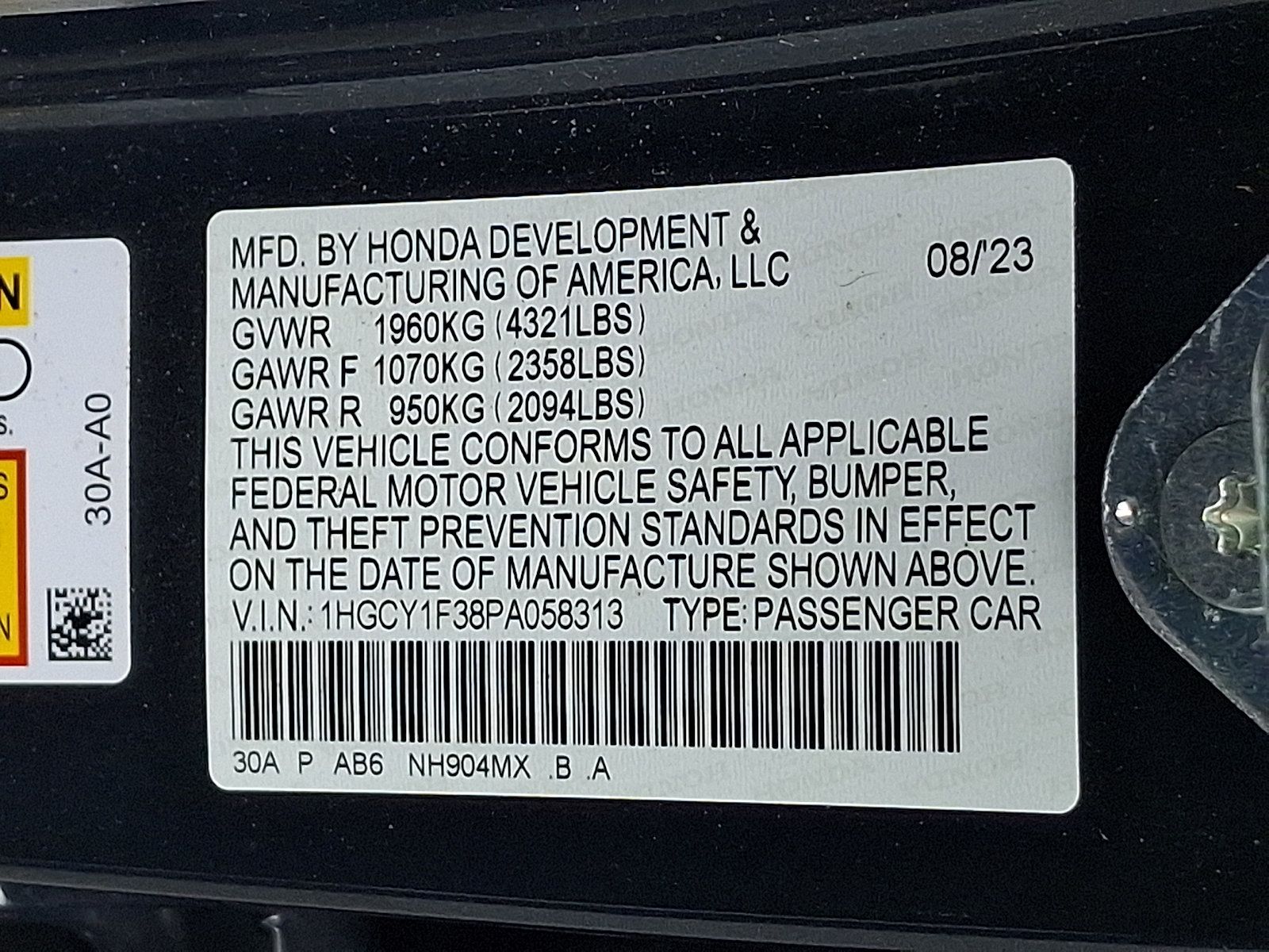 Certified 2023 Honda Accord EX image 27