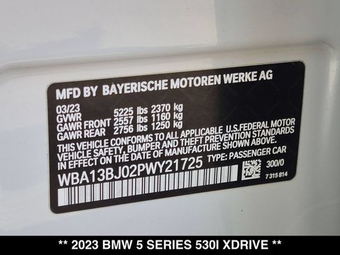 Used 2023 BMW 530i xDrive w/ Convenience Package AWD/4WD image 29