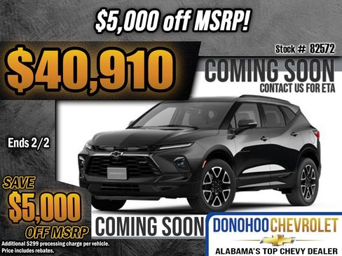 New 2025 Chevrolet Blazer RS w/ Driver Confidence II Package image 1