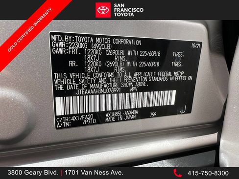 Certified 2021 Toyota Venza LE AWD/4WD image 41