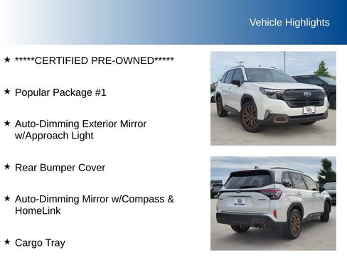 Certified 2025 Subaru Forester Sport w/ Popular Package #1 AWD/4WD image 5