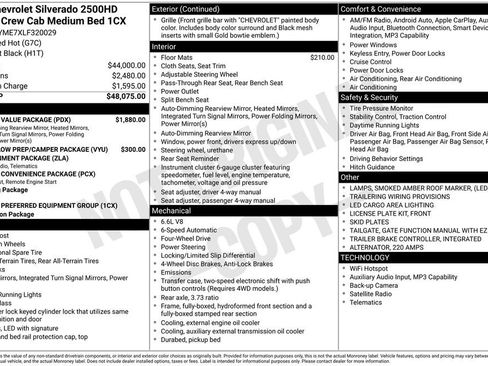 Used 2020 Chevrolet Silverado 2500 Custom w/ Custom Value Package AWD/4WD image 2