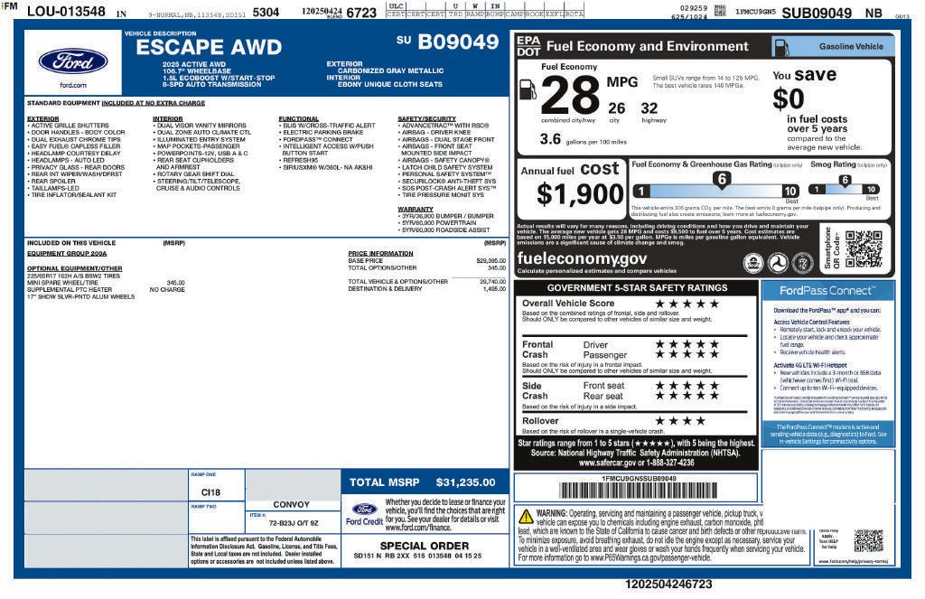 Used 2025 Ford Escape Active AWD/4WD image 33