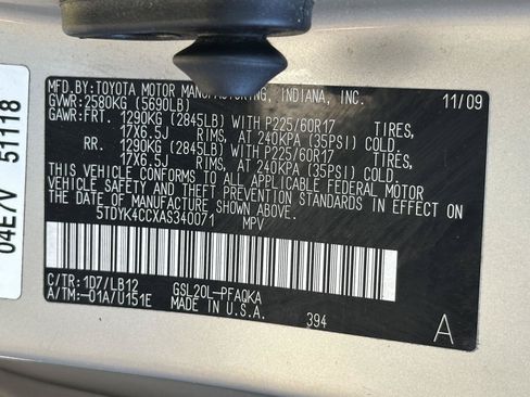 Used 2010 Toyota Sienna XLE FWD image 15