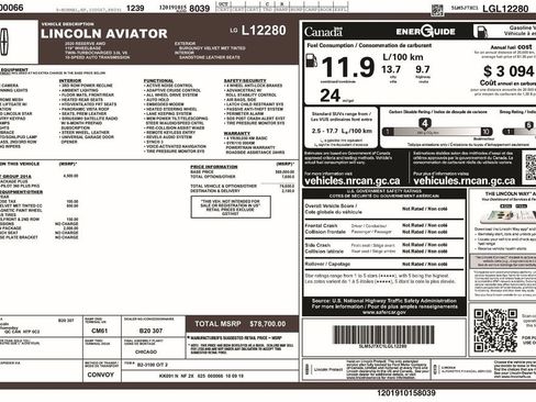 Used 2020 Lincoln Aviator Reserve w/ Equipment Group 201A AWD/4WD image 6