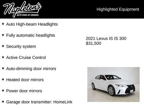 Used 2021 Lexus IS 300 AWD w/ Accessory Package image 16