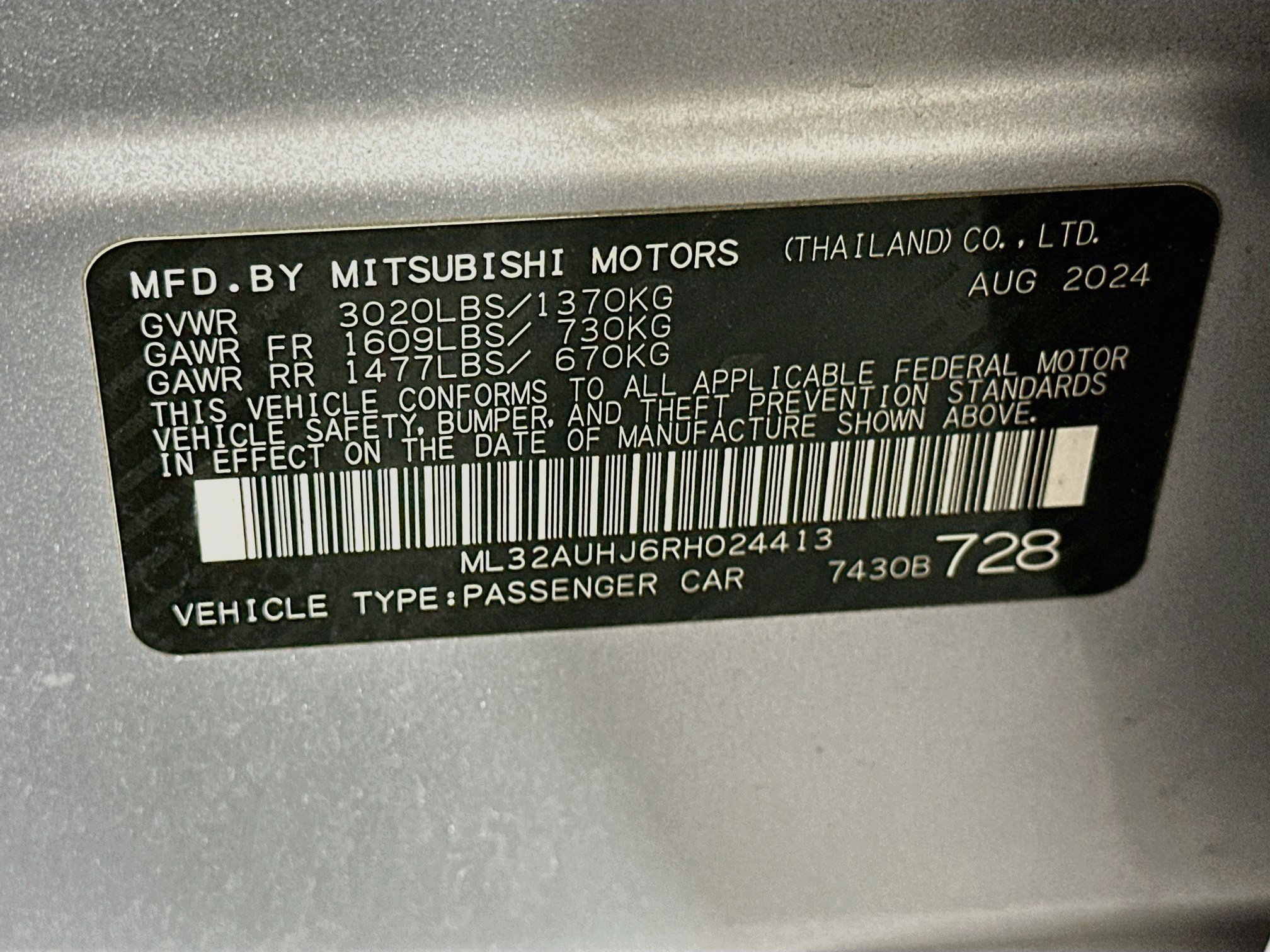 Used 2024 Mitsubishi Mirage ES FWD image 12