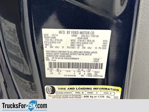 Used 2014 Ford F150 Lariat w/ Lariat Chrome Package image 39