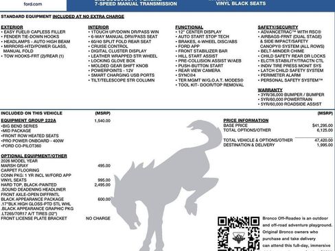 New 2026 Ford Bronco Big Bend AWD/4WD image 2
